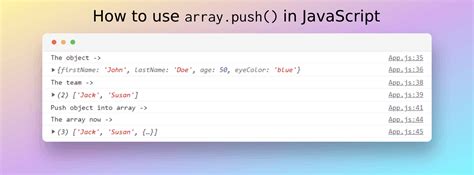 How To Use Array Push To Add Item To A JavaScript Array