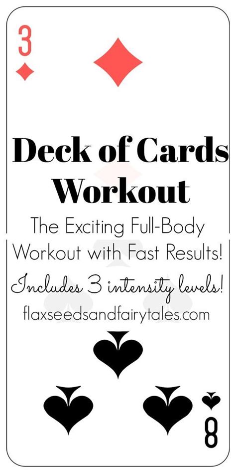 Deck Of Cards Workout The Exciting Workout W Fast Results Card