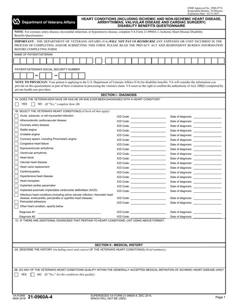 Va Form 21 0960a 4 Fill Out Sign Online And Download Fillable Pdf