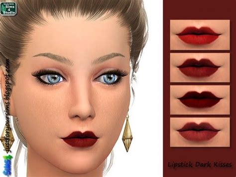 Just For Your Sims Lipstick Dark Kisses • Sims 4 Downloads Makeup Cc