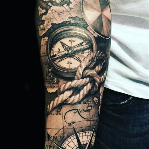 23 Great Compass Tattoo Ideas For Men Styleoholic