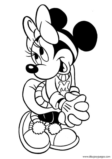 Dibujos De Minnie Mouse 001 Dibujos Y Juegos Para Pintar Y Colorear