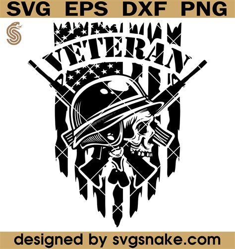 Skull Us Veteran Svg Skull Veteran Svg Skull Army Svg Rifle Svg