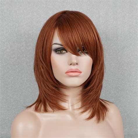 100 Real Human Hair Wig For White Women Auburn Shag Wigs With Etsy