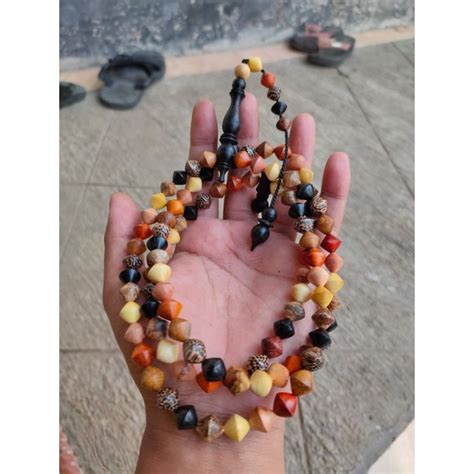 Jual Tasbih Kombinasi 99 Wajik Ukuran 8mm Model Pipih Bola Api Shopee