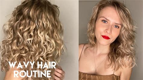 Wavy Hair Routine Curly Girl Method Youtube