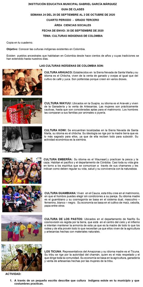 Actividades Curriculares Grados Tercero Sociales Semana 44220 Hot Sex Picture