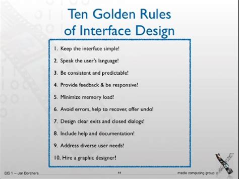 Eight Golden Rules Of Interface Design Roytarofriedman
