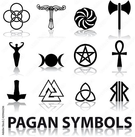 Vector Various Religious Symbols Pagan Stock Vector Adobe Stock
