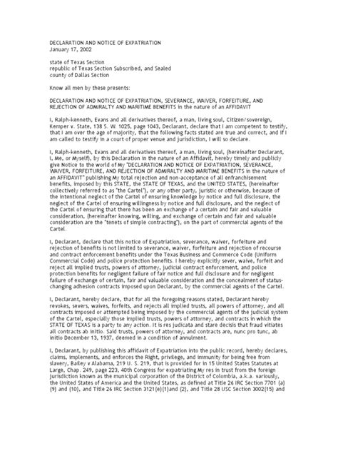 A court of silver flames read online free pdf. Declaration and Notice of Expatriation Texas | Legal ...