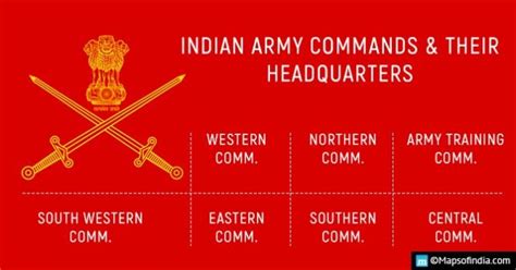 Indian Army Commands And Their Headquarters India