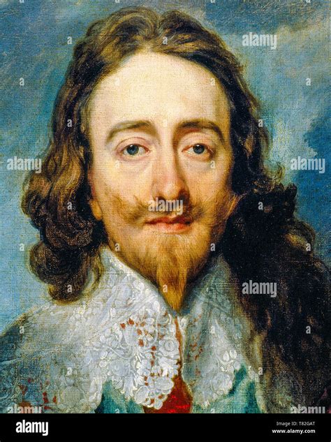 Charles I Of England Portrait By Anthony Van Dyck Detail Crop From