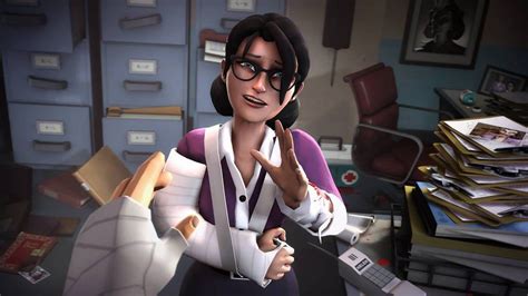 Scout Visit Miss Pauling After Her Employee Review Tf2 Team Fortress