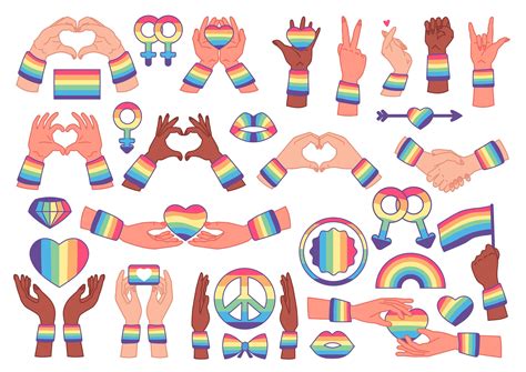 lgbt gay and lesbian pride symbols rainbow 3443570 vector art at vecteezy