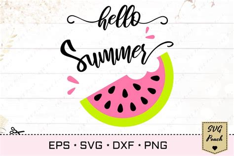 Download Hello Summer Watermelon SVG (676484) | Cut Files | Design ...