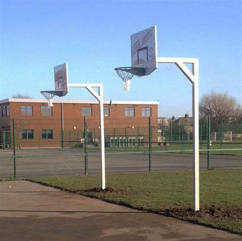 Outdoor 672 Steel In Ground Basketball Goal Posts Fitness Sports