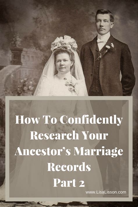 No wonder why many people are curiously looking forward to their marriage. How To Confidently Research Your Ancestor's Marriage ...