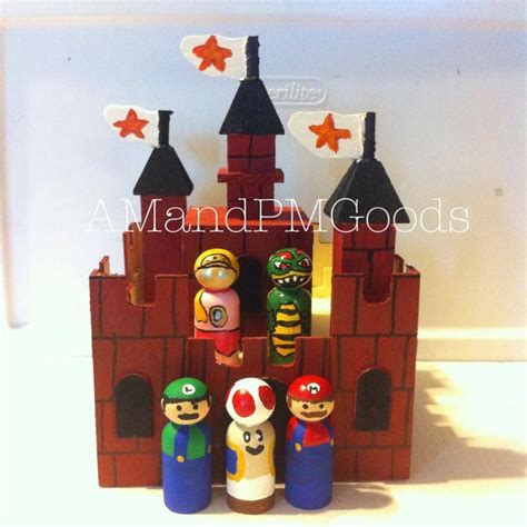 Super Mario Bros Playset Nerdy Toys Playset Hand Painted