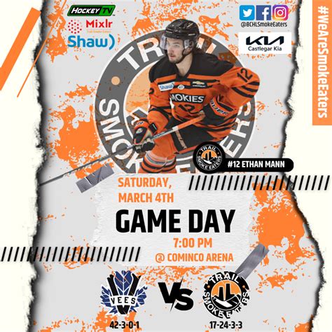 preview smoke eaters host vees in potential playoff preview trail smoke eaters