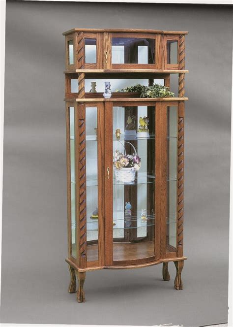 French Country Amish Furniture Curio Cabinets And Display Cases From