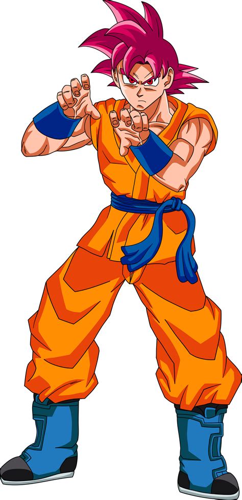 Super Saiyan God Goku Fight Pose By Dragonballaffinity On Deviantart