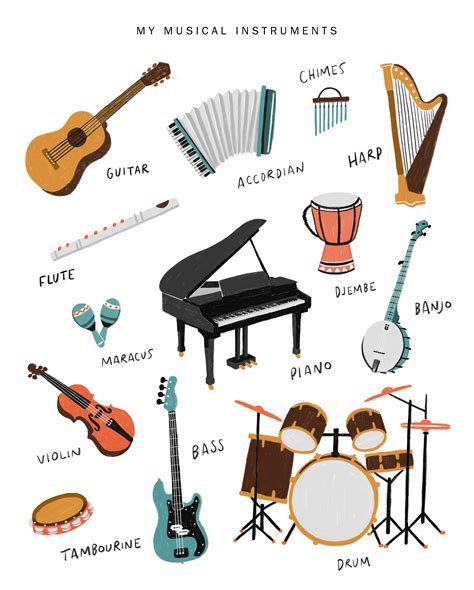 Breathtaking Musical Instrument Flashcards Free Printable Science