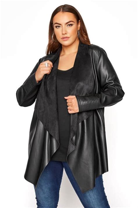 Plus Size Faux Leather Jackets Womens Faux Leather Jackets Yours