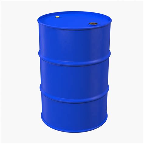 Oil Drum 200l Blue 3d Max