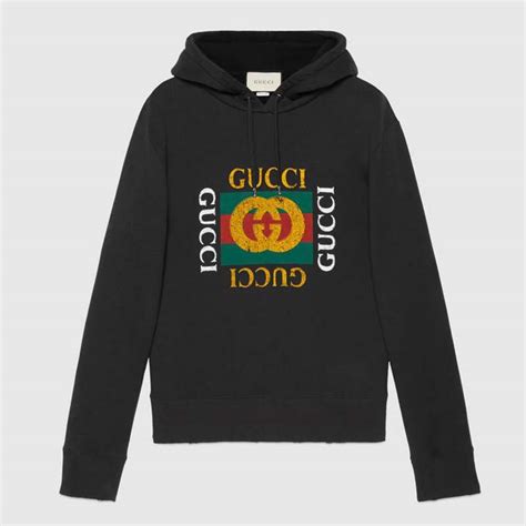 Gucci Women Oversize Sweatshirt With Gucci Logo In 100 Cotton Black