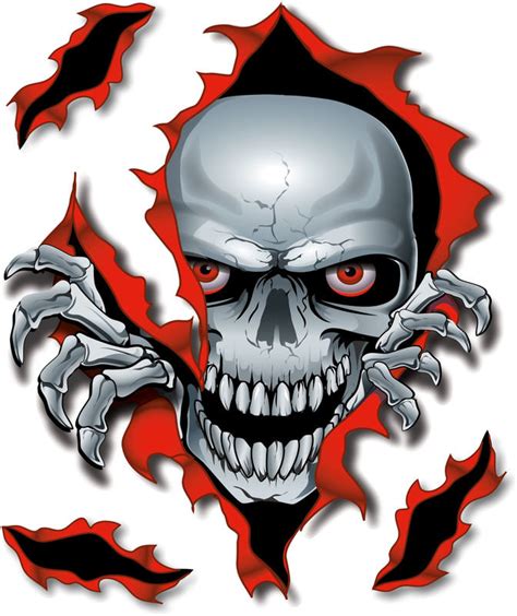 Buy Sticker Skull Size 144x171cm Piece Red Louis Motorcycle