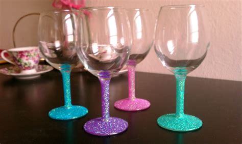 11 ways of making glitter wine glasses guide patterns