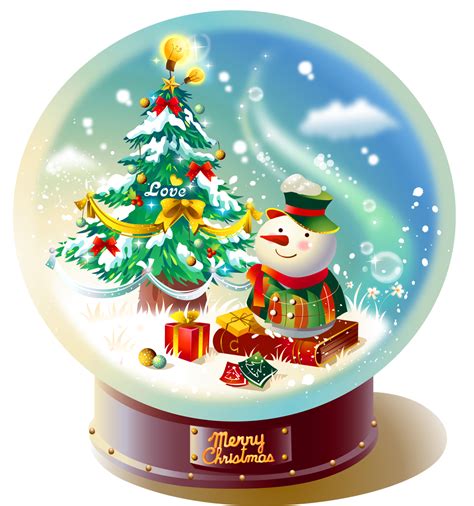 Transparent Christmas Snowglobe With Snowman Png Picture Снежные шары