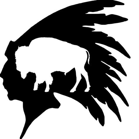 Native American Chief Buffalo Stencil Re Usable 7 X 75 Inch Etsy
