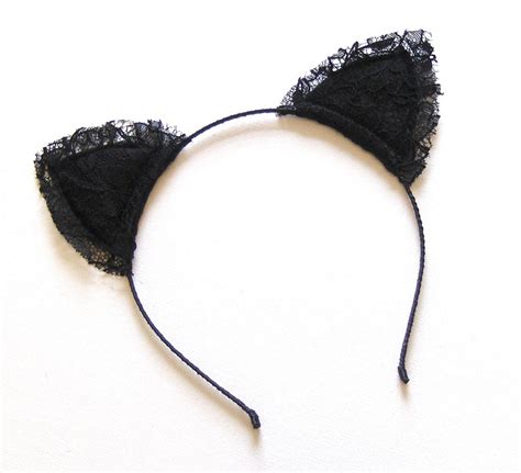 Verkleedkleding Cat Ears Collar With Bell Set Halloween Fancy Dress Hen Night Headband Kitty