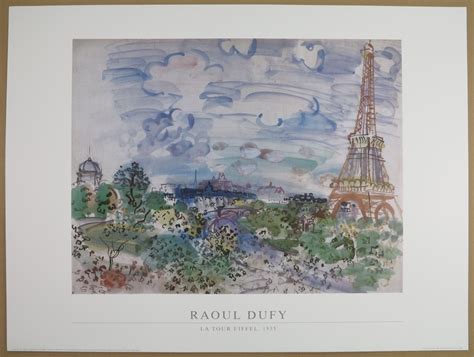 Raoul Dufy Exhibition Poster La Tour Eiffel Paris Museum Etsy