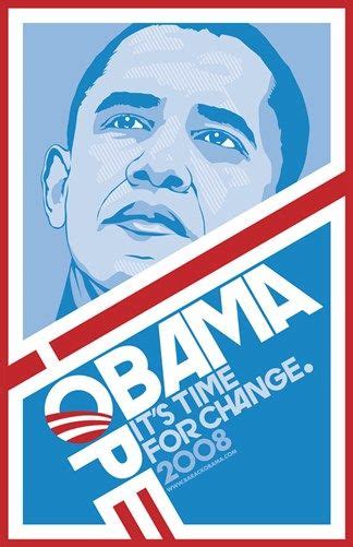 Barack Obama Hope Blue Campaign Poster Campaign Posters