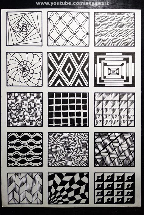 Zentangle Patterns Part Geometric Design Art Zen Doodle