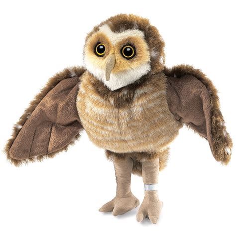 Hand Puppet Folkmanis Owl Burrowing New Animals Soft Doll Plush