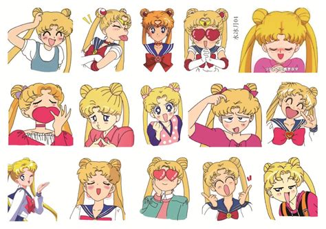 Japan Anime Sailor Moon Cute Deco Seal Stickers Expression Serious 1 Ebay