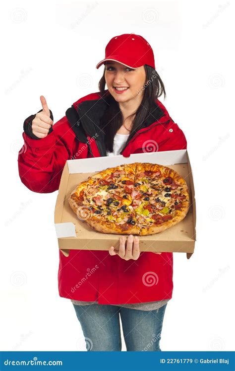 Successful Delivery Pizza Stock Image Image Of Huge 22761779