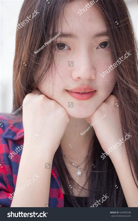 Portrait Thai China Teen Beautiful Girl Stock Photo 543995338