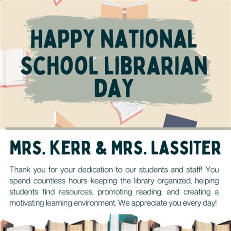 Happy National School Librarian Day Page Middle School