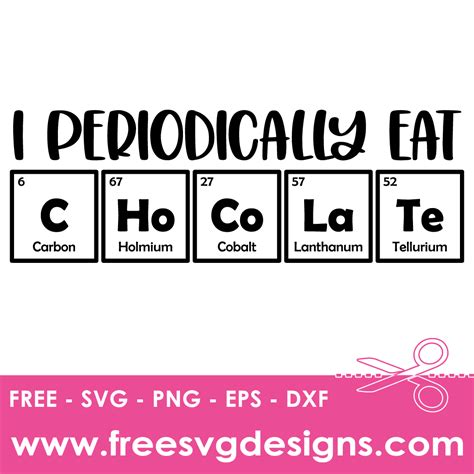 Science Periodically Eat Chocolate Svg