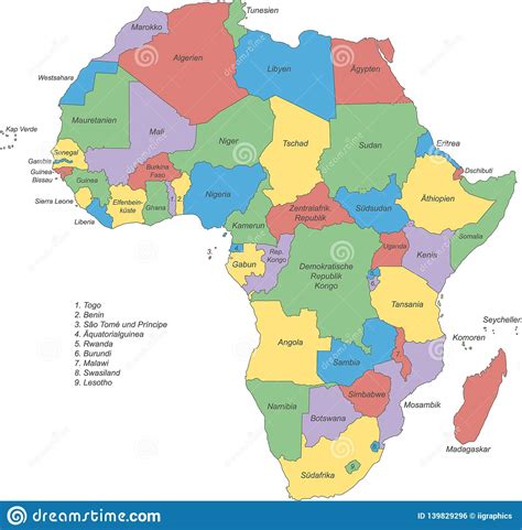 Africa Political Map Of Africa Stock Illustration Illustration Of