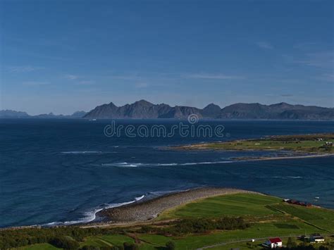 View Of The Northern Coast Of Lofoten Norway On The Shore Of Norwegian