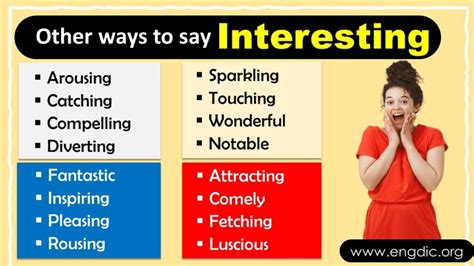 Other Words For Interesting In English Interesting Synonym List Pdf