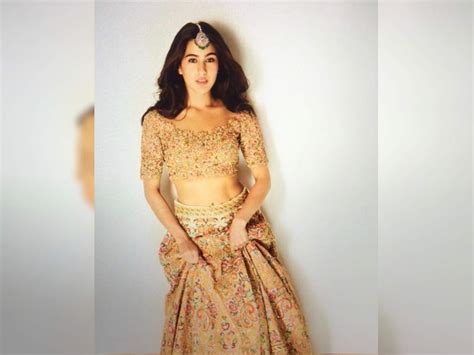 Sara Ali Khan Flaunts A Golden Lehenga Choli In Her Latest Instagram