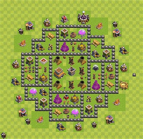 Gute Base Rathaus Level 8 Für Verteidigung Coc Clash Of Clans Th8