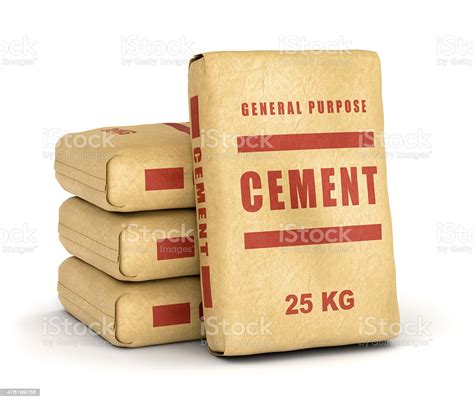 Cement Bags Pile Stock Photo - Download Image Now - iStock