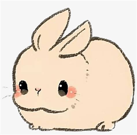 Kawaii Sticker Cute Bunny Drawing Png Free Transparent Png Download